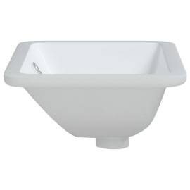 Chiuvetă de baie albă 47,5x35x19,5 cm, dreptunghiular, ceramică, 5 image