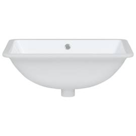 Chiuvetă de baie albă 52x38,5x19,5 cm, ovală, ceramică, 4 image