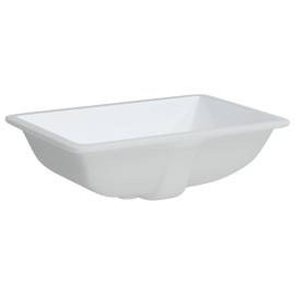 Chiuvetă de baie albă 52x38,5x19,5 cm, ovală, ceramică, 6 image
