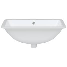 Chiuvetă de baie albă 55,5x37,5x19 cm, ovală, ceramică, 4 image