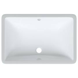 Chiuvetă de baie albă 60x40x21 cm, ovală, ceramică, 7 image