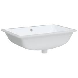 Chiuvetă de baie albă 60x40x21 cm, ovală, ceramică, 3 image