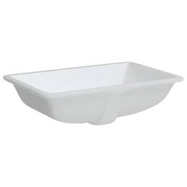 Chiuvetă de baie albă 60x40x21 cm, ovală, ceramică, 6 image