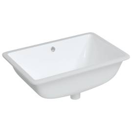 Chiuvetă de baie albă 60x40x21 cm, ovală, ceramică, 2 image