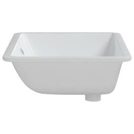 Chiuvetă de baie albă 60x40x21 cm, ovală, ceramică, 5 image