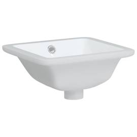 Chiuvetă de baie albă 30,5x27x14 cm, ovală, ceramică, 3 image