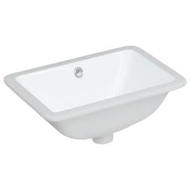 Chiuvetă de baie albă 41,5x26x18,5 cm, ovală, ceramică, 2 image