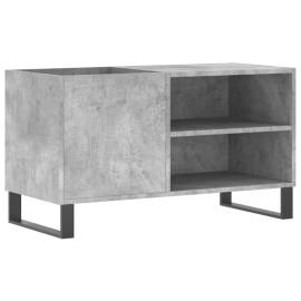 Dulap de discuri, gri beton, 85x38x48 cm, lemn prelucrat, 2 image