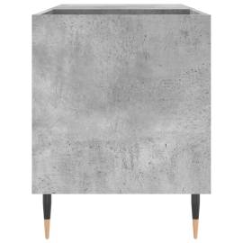 Dulap de discuri, gri beton, 85x38x48 cm, lemn prelucrat, 5 image
