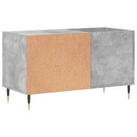Dulap de discuri, gri beton, 85x38x48 cm, lemn prelucrat, 6 image