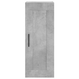 Dulap de perete, gri beton, 34,5x34x90 cm, lemn prelucrat, 6 image
