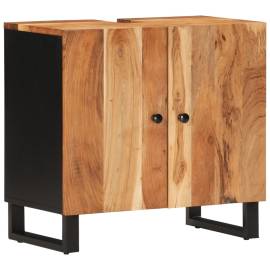 Set mobilier de baie, 4 piese, lemn masiv de acacia, 5 image