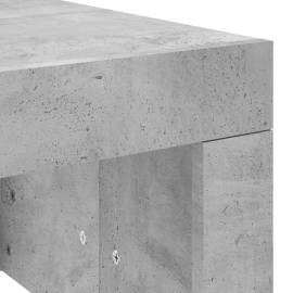 Măsuță de cafea, gri beton, 102x50x36 cm, lemn prelucrat, 7 image