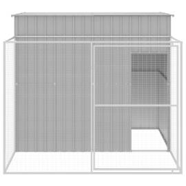 Cușcă de câine & țarc gri deschis 214x253x181cm oțel galvanizat, 3 image