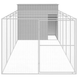 Cușcă de câine & țarc gri deschis 214x661x181cm oțel galvanizat, 3 image