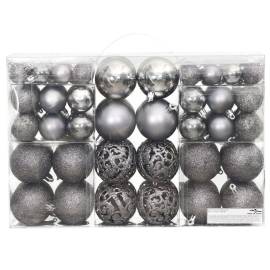 Globuri de crăciun, 100 buc, gri, 3 / 4 / 6 cm, 3 image