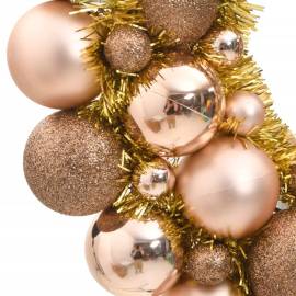 Coroană de crăciun, roz auriu, 45 cm, polistiren, 3 image