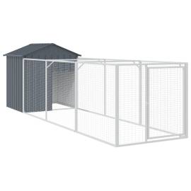 Cușcă câine cu acoperiș antracit 117x405x123 cm oțel galvanizat, 2 image