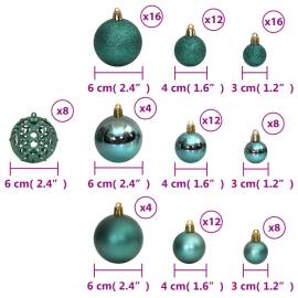 Globuri de crăciun, 100 buc, verde, 3 / 4 / 6 cm, 8 image