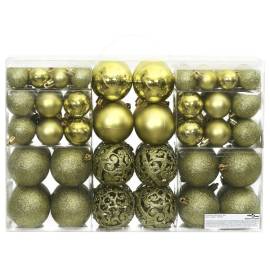 Globuri de crăciun, 100 buc, verde deschis, 3 / 4 / 6 cm, 3 image