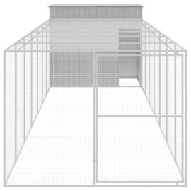 Cușcă de câine & țarc gri deschis 214x865x181cm oțel galvanizat, 3 image