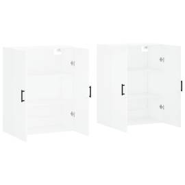 Dulapuri cu montaj pe perete, 2 buc, alb, 69,5x34x90 cm, 4 image