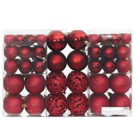 Globuri de crăciun, 100 buc, roșu vin, 3 / 4 / 6 cm, 3 image
