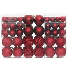 Globuri de crăciun, 100 buc, roșu vin, 3 / 4 / 6 cm, 2 image