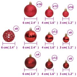 Globuri de crăciun, 100 buc, roșu vin, 3 / 4 / 6 cm, 8 image