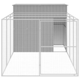 Cușcă de câine & țarc gri deschis 214x457x181cm oțel galvanizat, 3 image