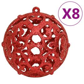 Set globuri de crăciun 111 buc., roșu, polistiren, 4 image