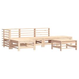 Set mobilier de grădină cu perne, 6 piese, lemn masiv, 3 image
