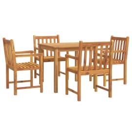 Set mobilier de grădină, 5 piese, lemn masiv de acacia, 2 image
