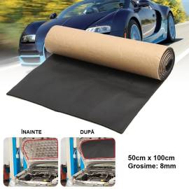 Material insonorizant auto cu exterior textil tip MOCHETA (50cm x100 cm x 8mm), 3 image