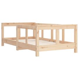 Cadru de pat pentru copii, 70x140 cm, lemn masiv de pin, 3 image