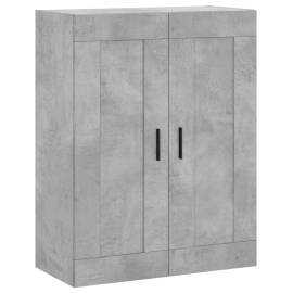 Dulap înalt, gri beton, 69,5x34x180, lemn compozit, 5 image