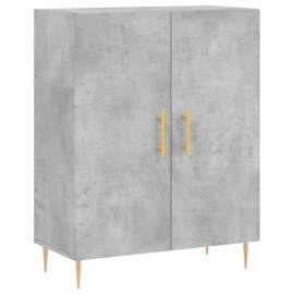 Dulap înalt, gri beton, 69,5x34x180, lemn compozit, 7 image