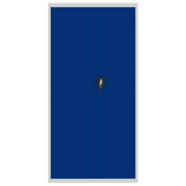 Fișet, gri deschis și albastru, 90x40x180 cm, oțel, 3 image