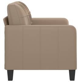 Canapea cu 2 locuri, cappuccino, 120 cm, piele ecologică, 4 image
