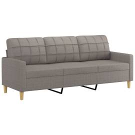 Canapea cu 3 locuri, taupe, 180 cm, material textil, 2 image