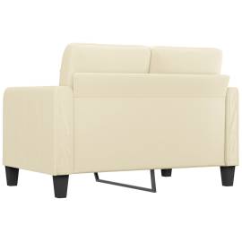Canapea cu 2 locuri, crem, 120 cm, piele ecologică, 5 image
