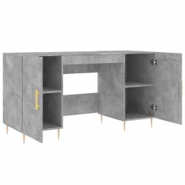 Birou, gri beton, 140x50x75 cm, lemn compozit, 5 image