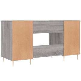 Birou, gri sonoma, 140x50x75 cm, lemn compozit, 8 image
