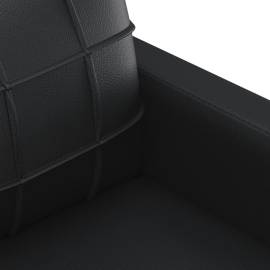 Canapea cu 3 locuri, negru, 180 cm, piele ecologică, 6 image