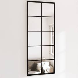 Oglinzi de perete, 2 buc., negru, 100x40 cm, metal