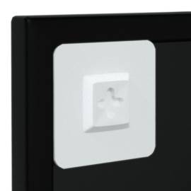 Oglinzi de perete, 2 buc., negru, 100x40 cm, metal, 6 image
