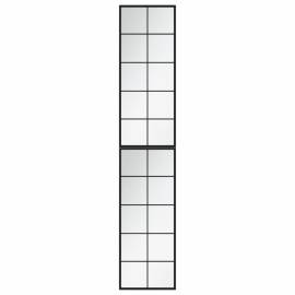 Oglinzi de perete, 2 buc., negru, 100x40 cm, metal, 2 image