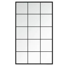 Oglinzi de perete, 2 buc., negru, 100x60 cm, metal, 5 image