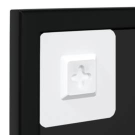 Oglinzi de perete, 3 buc., negru, 100x60 cm, metal, 6 image
