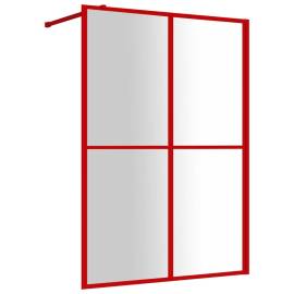Paravan de duș walk-in, roșu, 140x195cm sticlă esg transparentă, 2 image